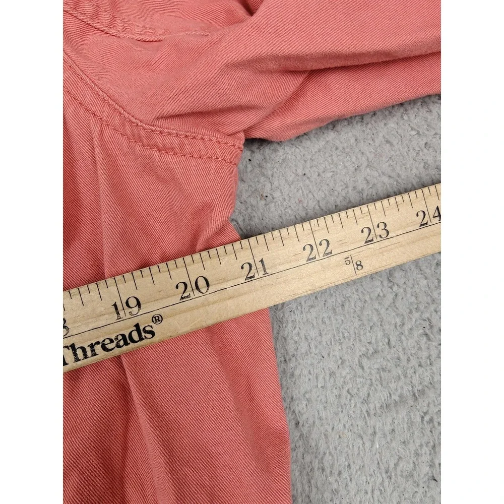 Caslon Jacket Womens XL Pink Hooded‎ Anorak Utility Twill Drawstring Pockets